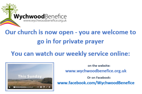 Churches are open for private prayer and online service