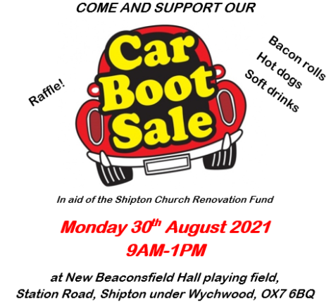 car boot sale 2021